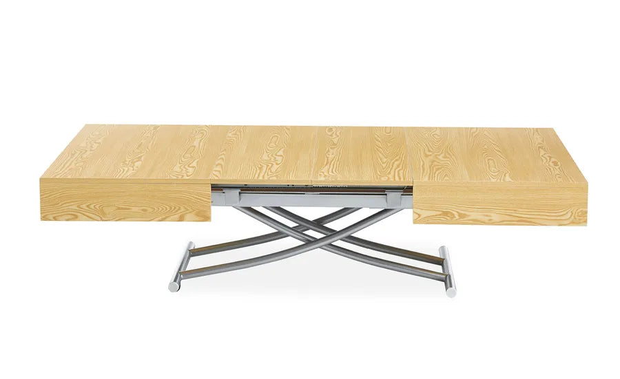 Table basse relevable et extensible KUBIC Chêne Clair