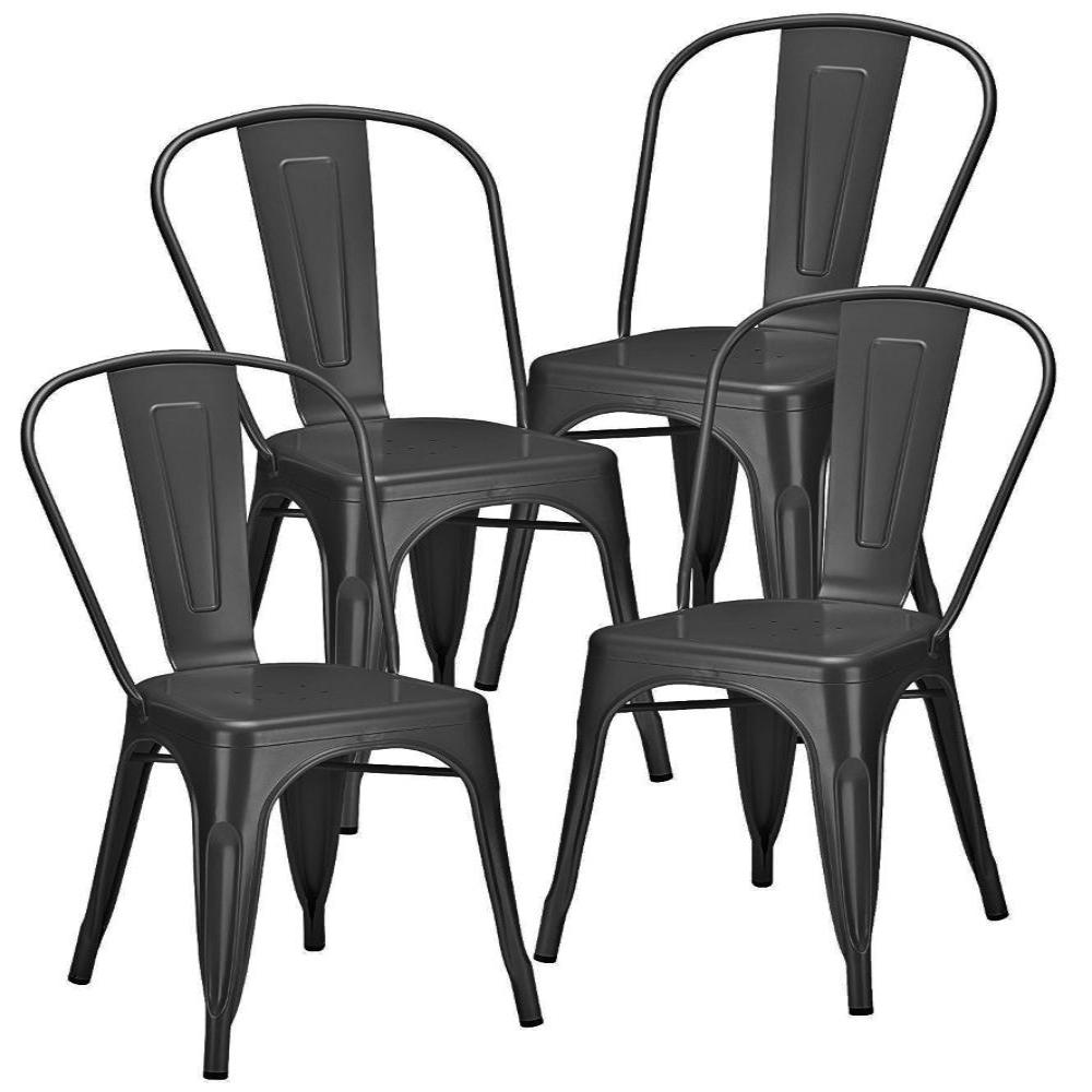 Lot de 4 Chaises ATELIER Anthracite