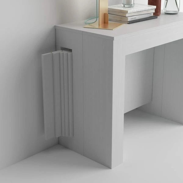 Table Console Extensible MILANO Blanc Laqué