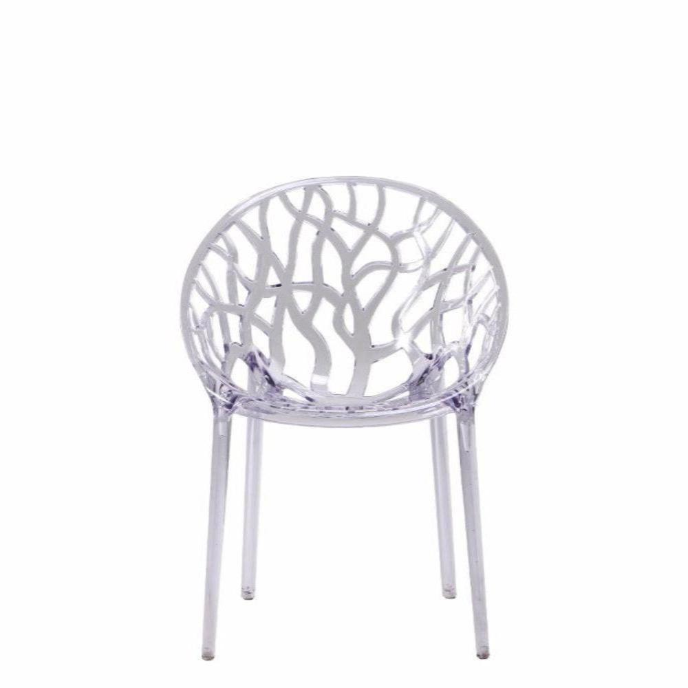 Lot de 4 Chaises ANGELO Transparentes Empilables