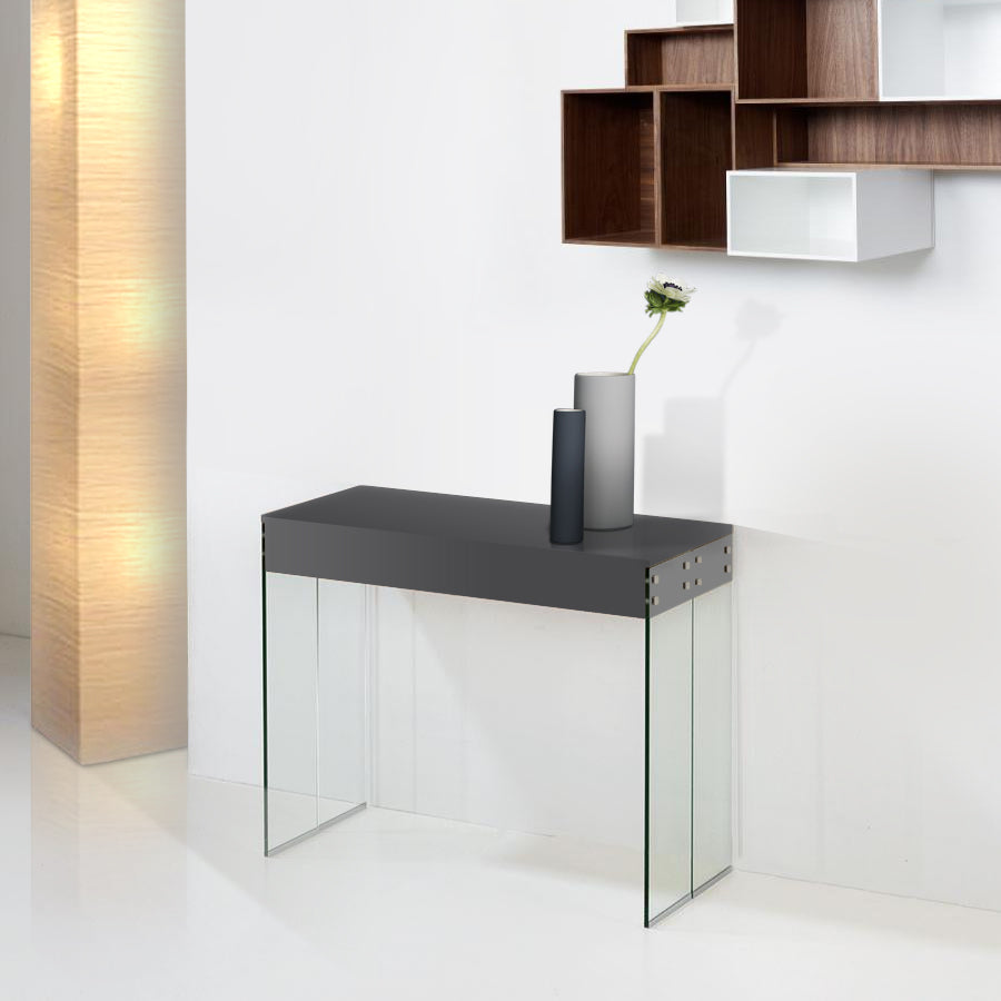 Table Console Extensible New York Gris Anthracite