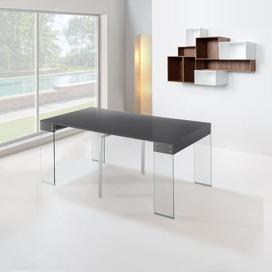 Table Console Extensible New York Gris Anthracite