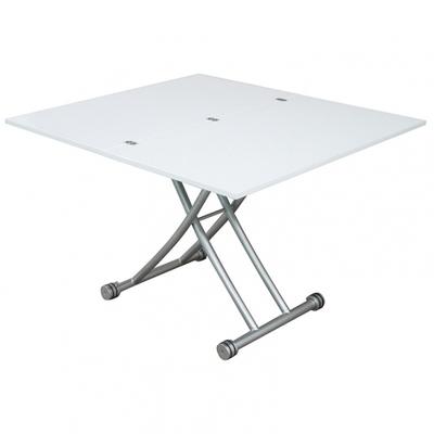 Table basse relevable CLEVER laqué Blanc Brillant