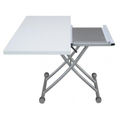 Table basse relevable CLEVER laqué Blanc Brillant