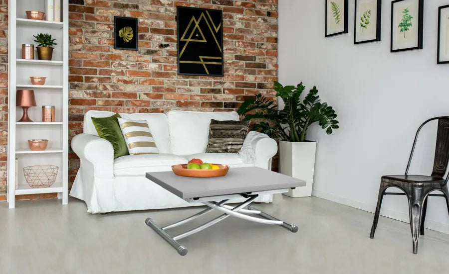 Table basse relevable MIRAGE Laqué Gris