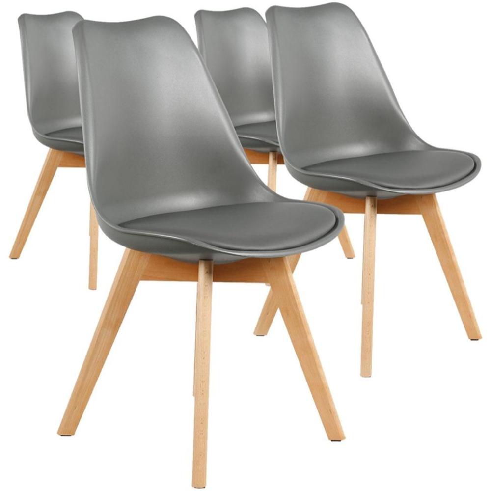 Lot de 4 Chaises STORM Gris