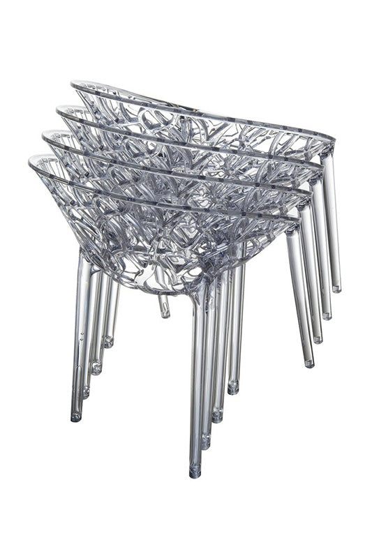 Lot de 4 Chaises ANGELO Transparentes Empilables