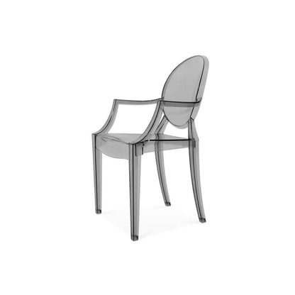 Lot de 4 Chaises CRYSTAL Transparentes Fumée Empilables