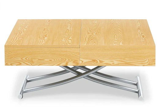 Table basse relevable et extensible KUBIC Chêne Clair