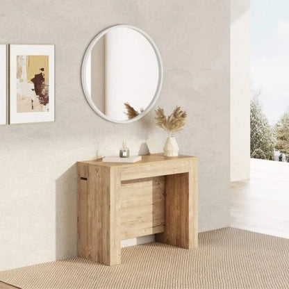 Table Console Extensible MILANO Chêne Clair