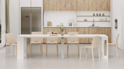 Table Console Extensible MILANO Blanc Laqué