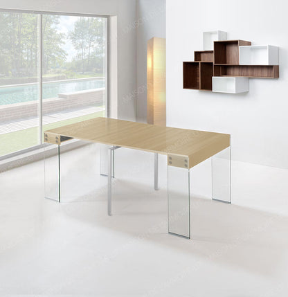 Table Console Extensible New York Chêne Clair