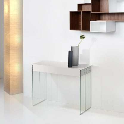 Table Console Extensible New York Blanc Laqué