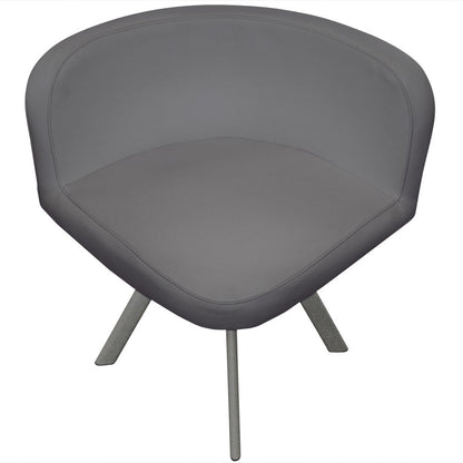 Ensemble Table de repas avec 4 chaises Design MALAGA Gris